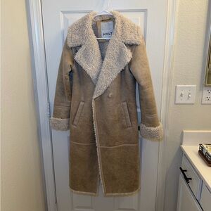 NVLT Beige Shearling Jacket